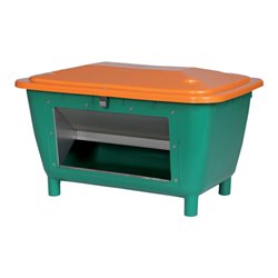 Streugutbehälter 220 L eckig m. Entnahmerutsche