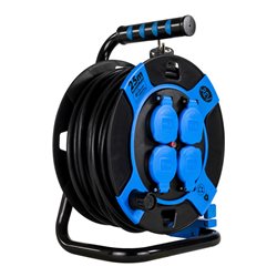 REV Kabeltrommel kompakt 25m H05VV-F 3G1,5 Kunststoff sw/gr