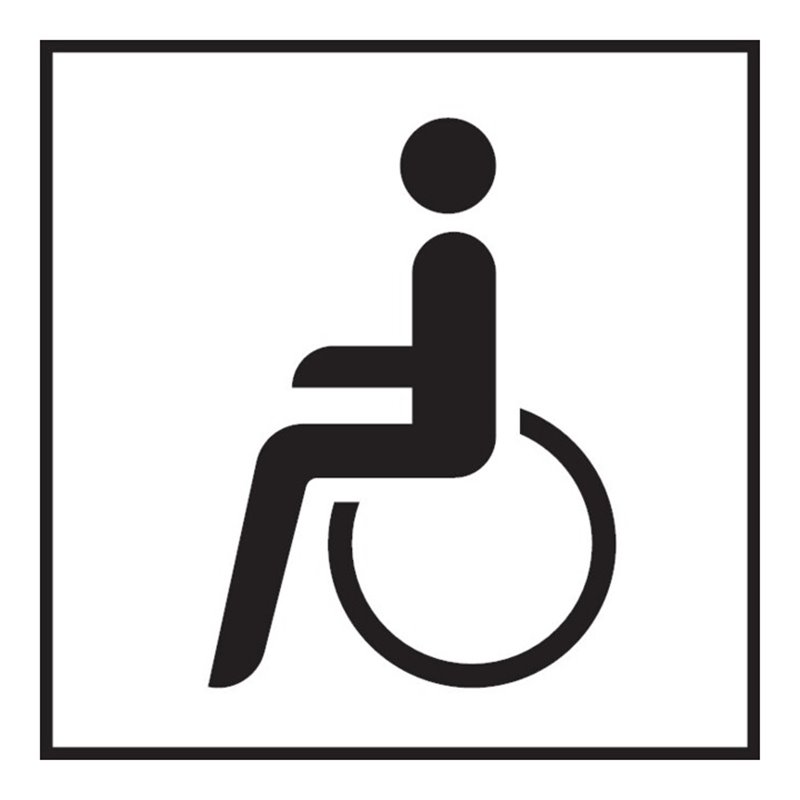 Zusatzschild 1044-10, 330x600mm Rollstuhlfahrer RAL-Gütezeichen Folie RA2