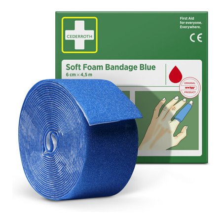 CEDERROTH Schaumbandage blau, 6cm x 4,5m
