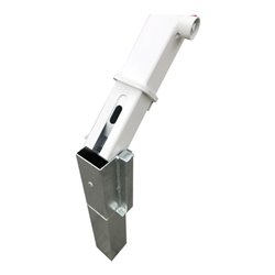 Absperrpfosten 70x70 r/w umlegbar 1300 mm