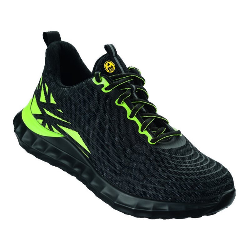 WICA Halbschuh LOCRI Schwarz/Grün, S1PS SR ESD Gr. 43