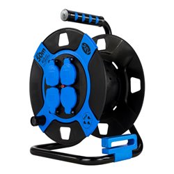 REV Leertrommel 4-fach Kunststoff IP44 schwarz/blau