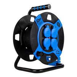 REV Leertrommel 4-fach Kunststoff IP44 schwarz/blau