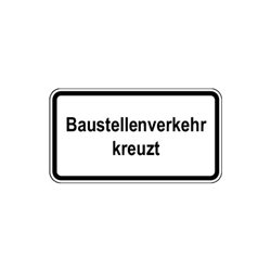 Warn- und Hinweißchild 27, 600x330mm Baustellenverkehr kreuzt RAL-Gütezeichen Folie RA2