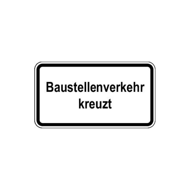 Warn- und Hinweißchild 27, 600x330mm Baustellenverkehr kreuzt RAL-Gütezeichen Folie RA2