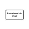 Warn- und Hinweißchild 27, 600x330mm Baustellenverkehr kreuzt RAL-Gütezeichen Folie RA2