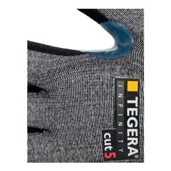 TEGERA Schnittschutzhandschuh Kat. II, grau/schwarz, 9