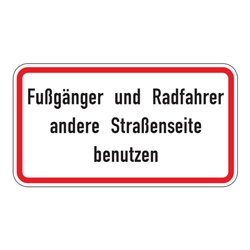 Warn- und Hinweißchild 48, 600x330mm andere Str.Seite nutzen RAL-Gütezeichen Folie RA2