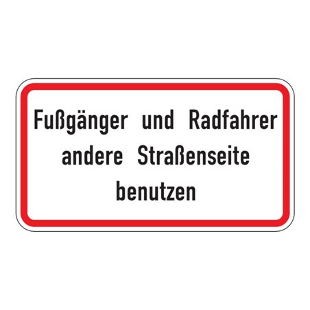 Warn- und Hinweißchild 48, 600x330mm andere Str.Seite nutzen RAL-Gütezeichen Folie RA2