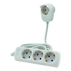 REV Steckdosenleiste 3-fach o.Schalter 2m weiß Powersplit