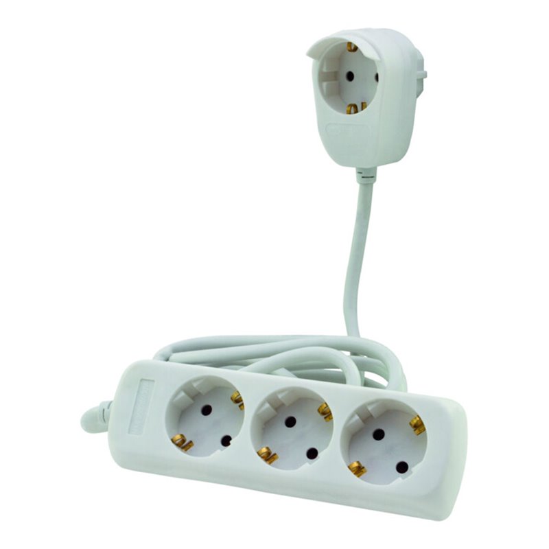 REV Steckdosenleiste 3-fach o.Schalter 2m weiß Powersplit