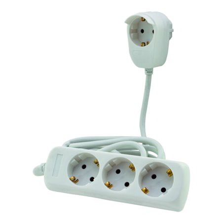 REV Steckdosenleiste 3-fach o.Schalter 2m weiß Powersplit