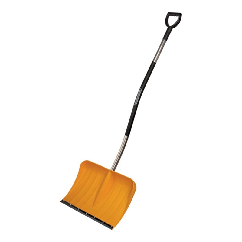 FREUND Kunststoff-Schneeschieber 97377 Flüsterkante Ergo-Alu-Stiel