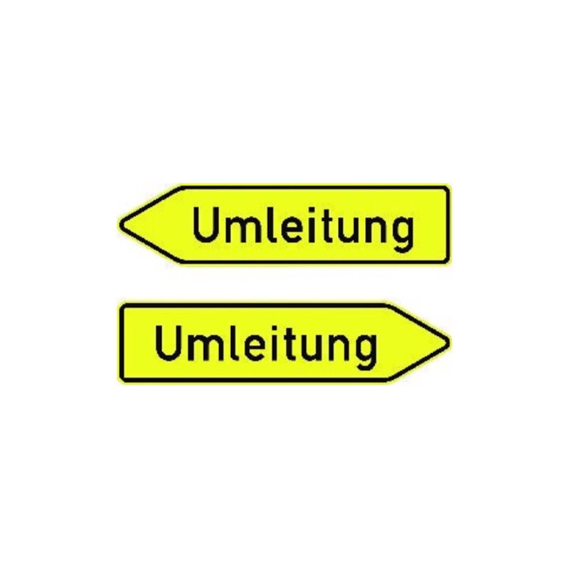 VKZ.454-40, 1250x350mm Umleitung doppelseitig RAL-Gütezeichen Folie RA1