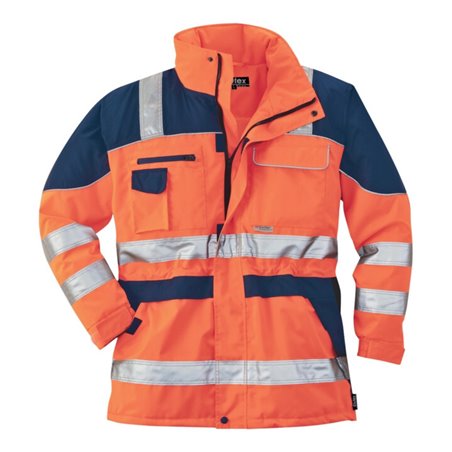 SCHEIBLER Warnparka, Gr. S, orange/blau