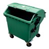 Müllcontainer Kunststoff 1,1 cbm Runddeckel grün