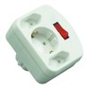 REV Adapter mit Schalter 2+1-fach weiß