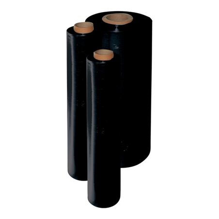 Stretchfolie schwarz 23my 500mm breit, 300m lang
