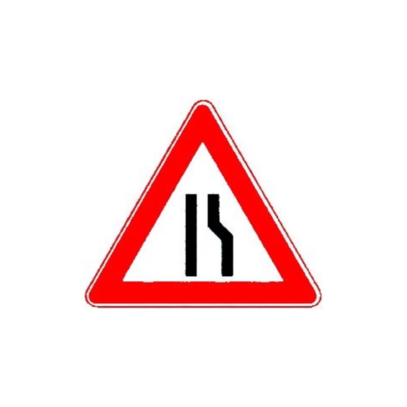 VKZ.121-10 Dreieck 900mm verengte Fahrbahn rechts RAL-Gütezeichen Folie RA1