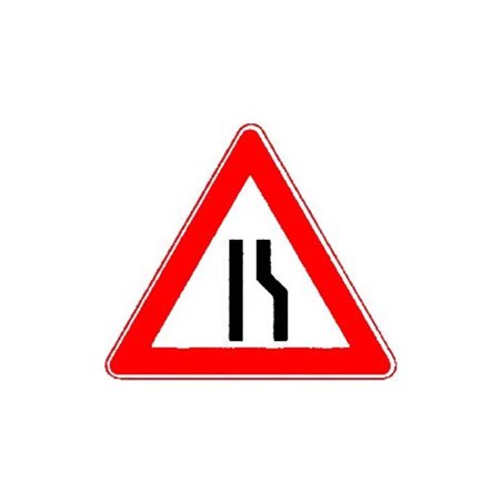 VKZ.121-10 Dreieck 900mm verengte Fahrbahn rechts RAL-Gütezeichen Folie RA1