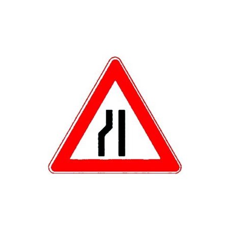 VKZ.121-20 Dreieck 900mm verengte Fahrbahn links RAL-Gütezeichen Folie RA1