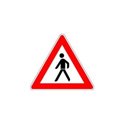 VKZ.133-20 Dreieck 900mm Fußgänger (links) RAL-Gütezeichen Folie RA1