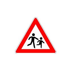 VKZ.136-20 Dreieck 900mm Kinder (links) RAL-Gütezeichen Folie RA1