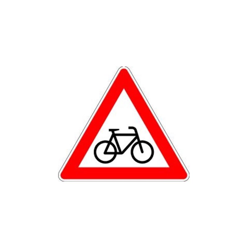 VKZ.138-10 Dreieck 900mm Radfahrer kreuzen(rechts) RAL-Gütezeichen Folie RA1