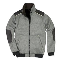 SCHEIBLER Strick-Blouson Piering Gr. XL, grau-meliert