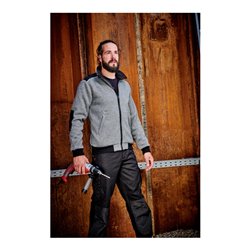 SCHEIBLER Strick-Blouson Piering Gr. XL, grau-meliert