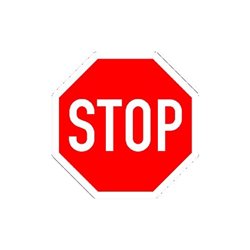 VKZ.206 Achteck 900mm Stoppschild RAL-Gütezeichen Folie RA1