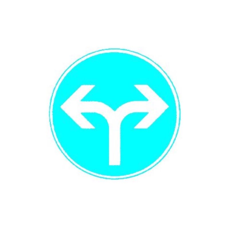 VKZ.214-30 Ronde 600mm Fahrtrichtung re/li RAL-Gütezeichen Folie RA1