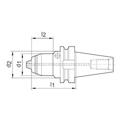 ALBRECHT Kurzbohrfutter AKL JIS B6339 1-16 BT40
