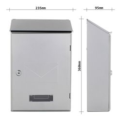 ROTTNER Briefkasten Pisa mit Zylinderschloss grau, anthrazit pulverb.