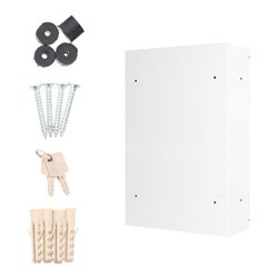 ROTTNER Briefkasten Tarvis mit Zylinderschloss weiß pulverbeschichtet