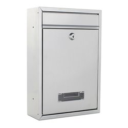 ROTTNER Briefkasten Tarvis mit Zylinderschloss silber