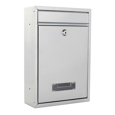 ROTTNER Briefkasten Tarvis mit Zylinderschloss silber