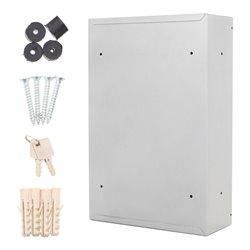 ROTTNER Briefkasten Tarvis mit Zylinderschloss silber