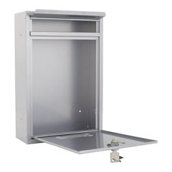 ROTTNER Briefkasten Tarvis mit Zylinderschloss silber
