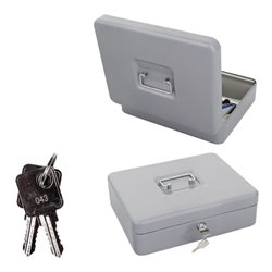 ROTTNER Geldzählkassette mit Euro-Einsatz Stahlblech silber