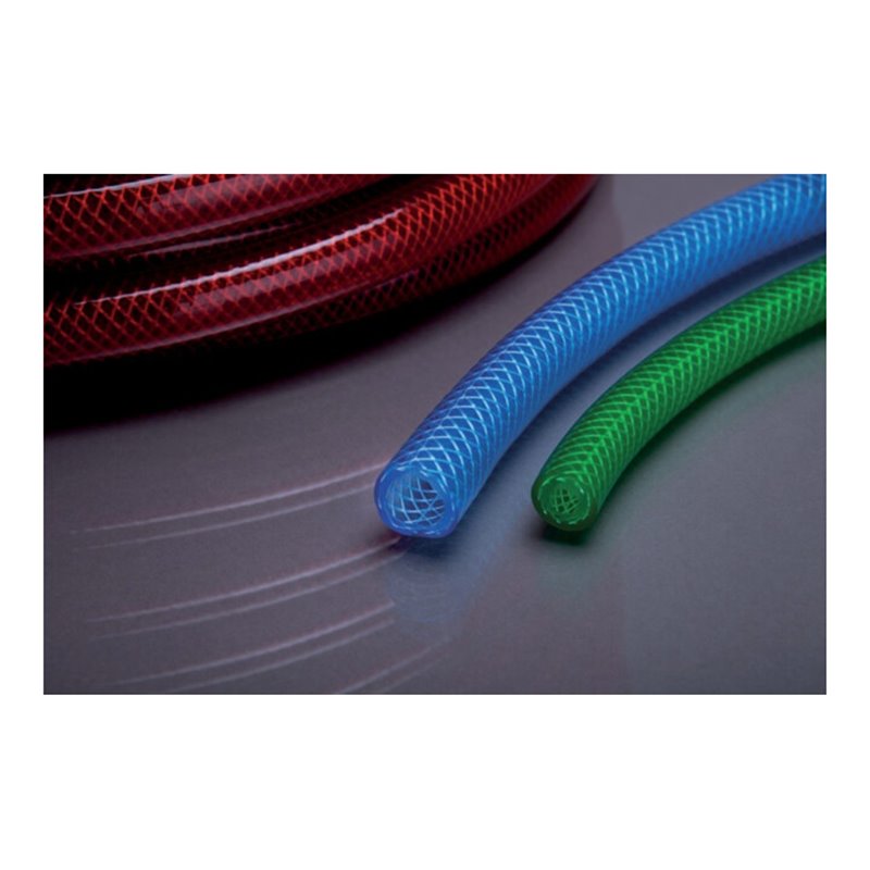 Gewebeschlauch PVC 81B mit Einlage 13x3,0mm 50m blau transparent APD