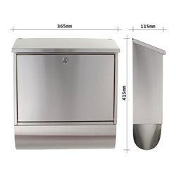 ROTTNER Briefkasten Villa abschließbar Edelstahl matt gebürstet