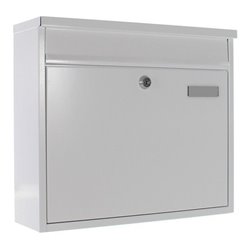 ROTTNER Briefkasten Hochhaus II mit Zylinderschloss weiß pulverbeschichtet