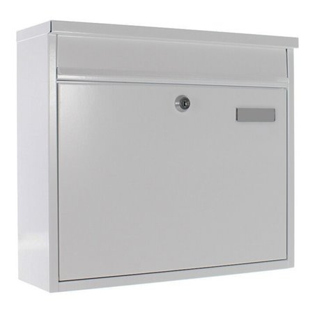 ROTTNER Briefkasten Hochhaus II mit Zylinderschloss weiß pulverbeschichtet