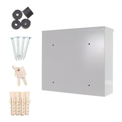 ROTTNER Briefkasten Hochhaus II mit Zylinderschloss weiß pulverbeschichtet