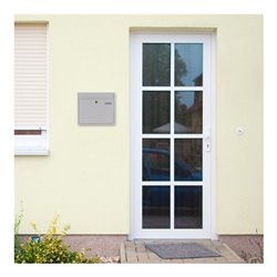 ROTTNER Briefkasten Hochhaus II mit Zylinderschloss weiß pulverbeschichtet