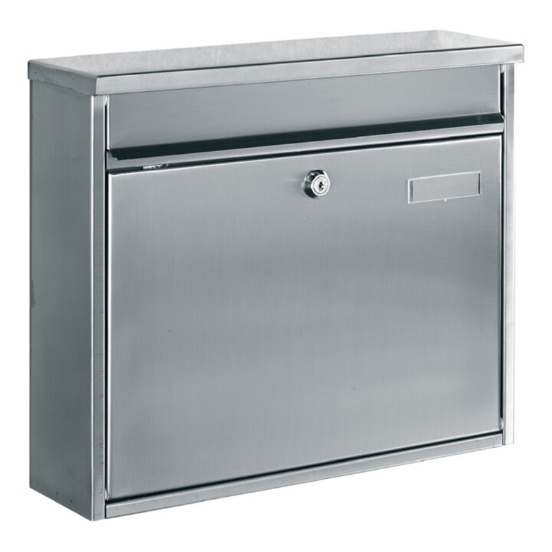 ROTTNER Briefkasten Hochhaus II mit Zylinderschloss Edelstahl matt gebürstet