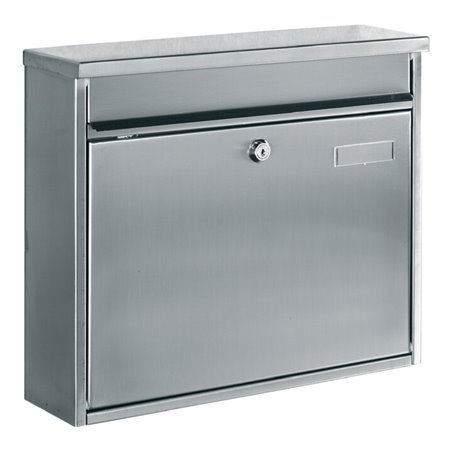 ROTTNER Briefkasten Hochhaus II mit Zylinderschloss Edelstahl matt gebürstet