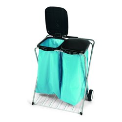 Nölle Abfallsammler 2x120 l Fahr.m.Deckel schw.